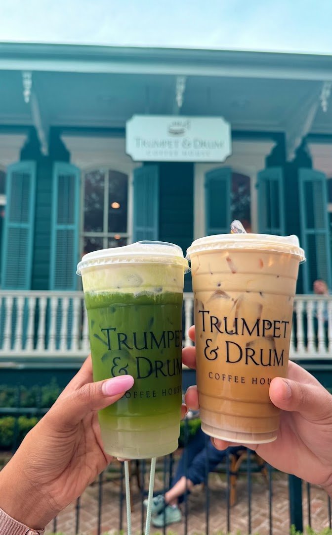 Coffee at Trumpet and Drum Coffee House, specialty coffee shop in New Orleans