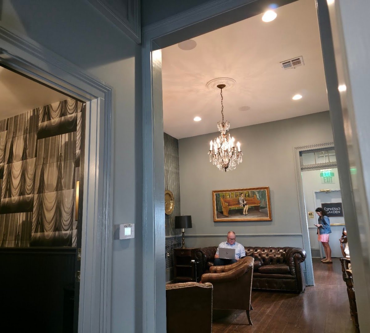 Interior of Trumpet and Drum Coffee House, specialty coffee shop in New Orleans