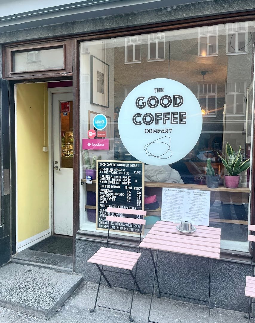 Storefront of Good Life Coffee Roasters, specialty coffee shop in Helsinki