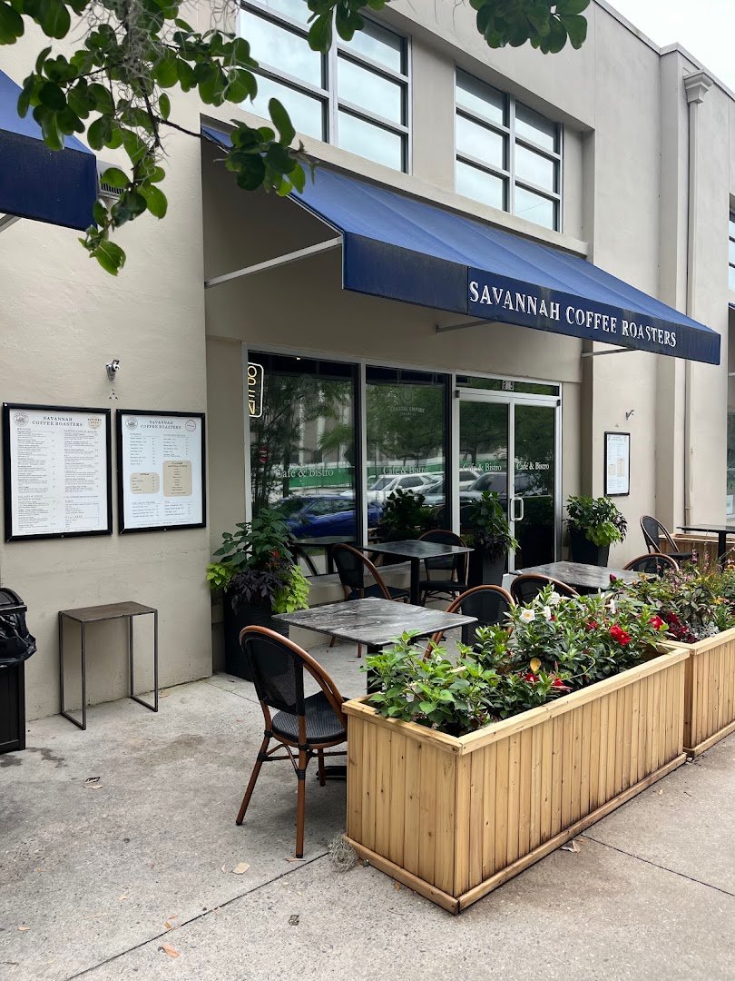 Storefront of Savannah Coffee Roasters, specialty coffee shop in Savannah