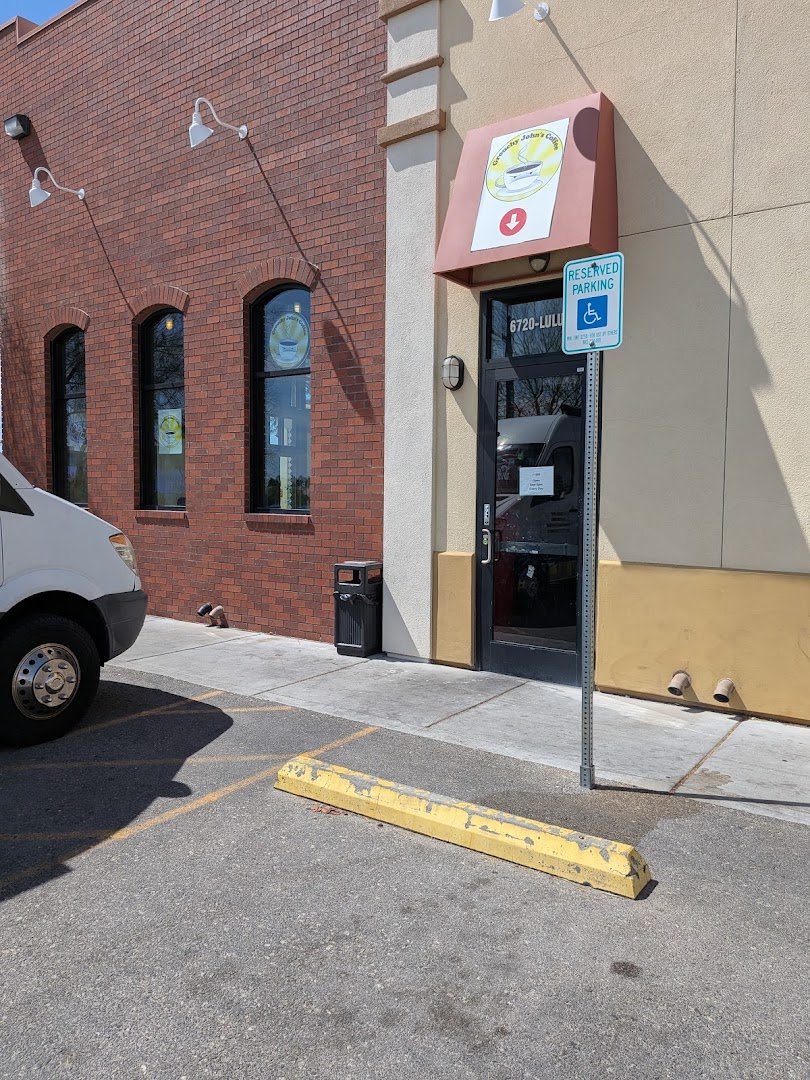 Storefront of Grouchy John's Coffee, specialty coffee shop in Las Vegas