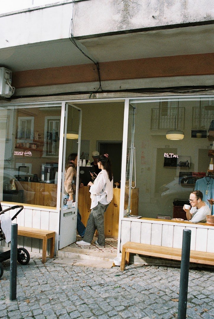 Storefront of Anemia Specialty Coffee & Retail, specialty coffee shop in Lisbon