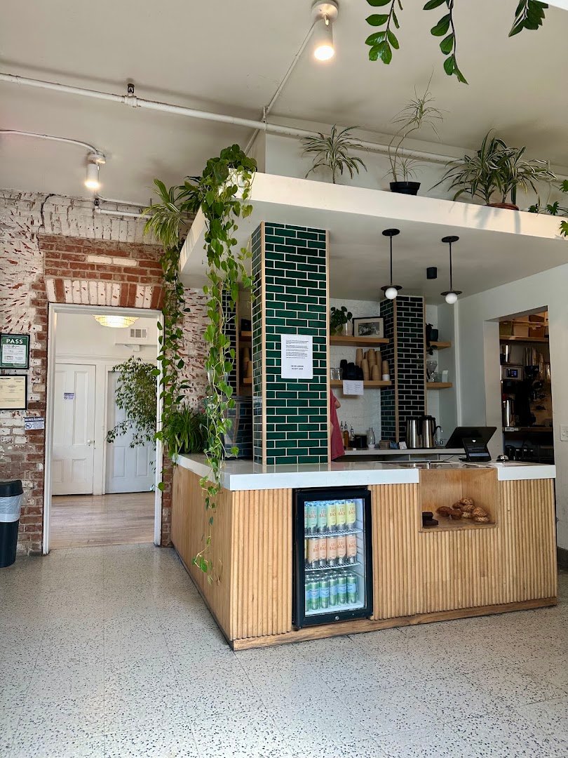 Interior of Milka Coffee Roasters, specialty coffee shop in Sacramento