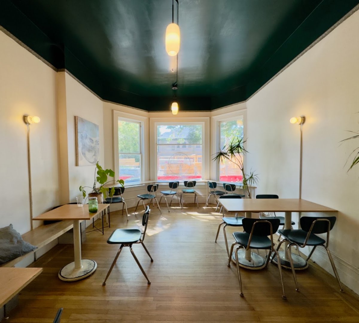 Interior of Milka Coffee Roasters, specialty coffee shop in Sacramento