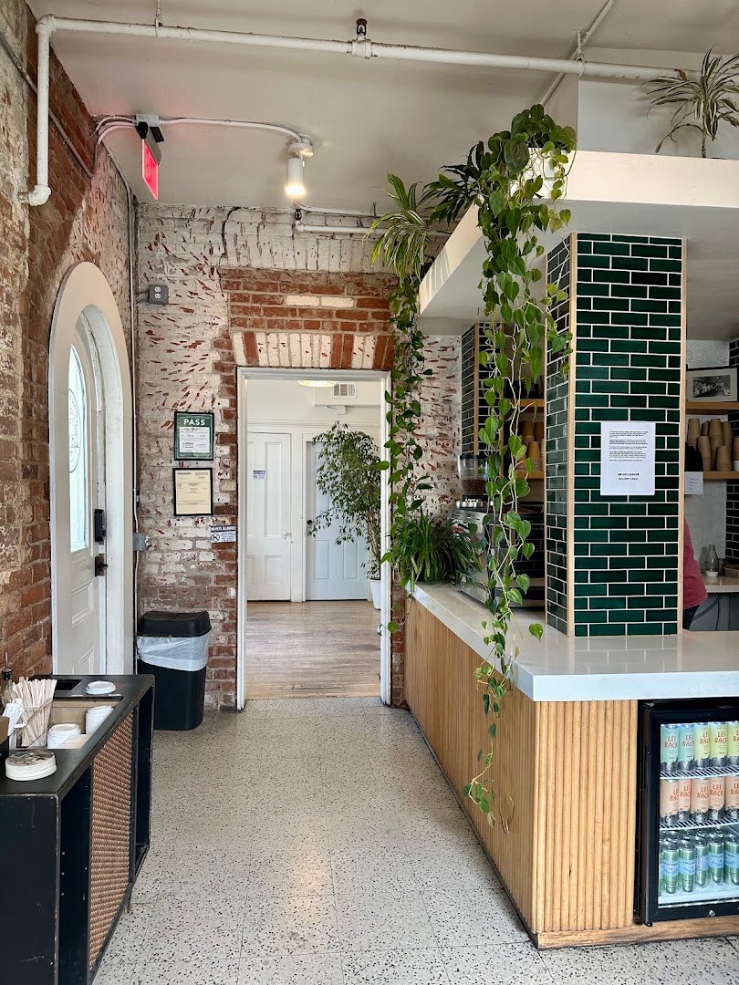 Interior of Milka Coffee Roasters, specialty coffee shop in Sacramento