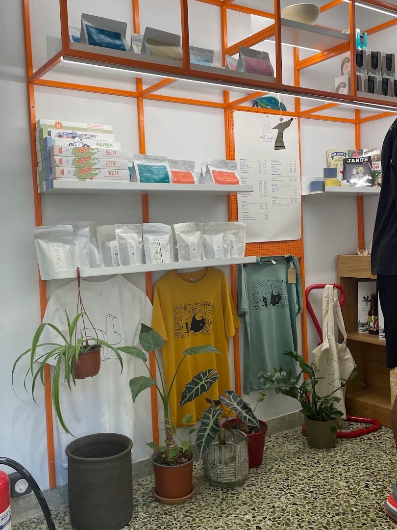 Interior of Williwaw Café & Canteen, specialty coffee shop in Athens