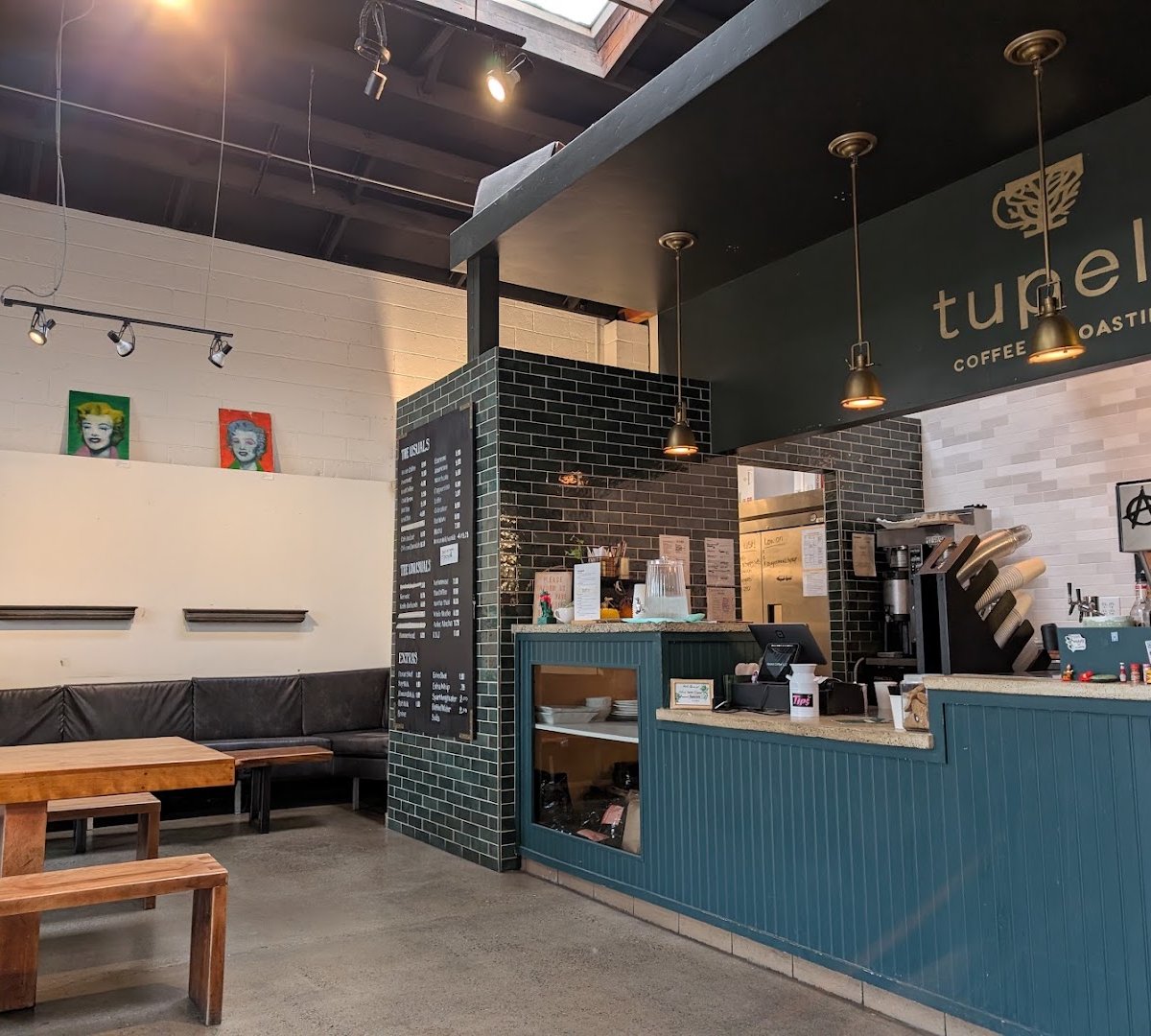 Interior of Tupelo Coffee & Roasting, specialty coffee shop in Sacramento