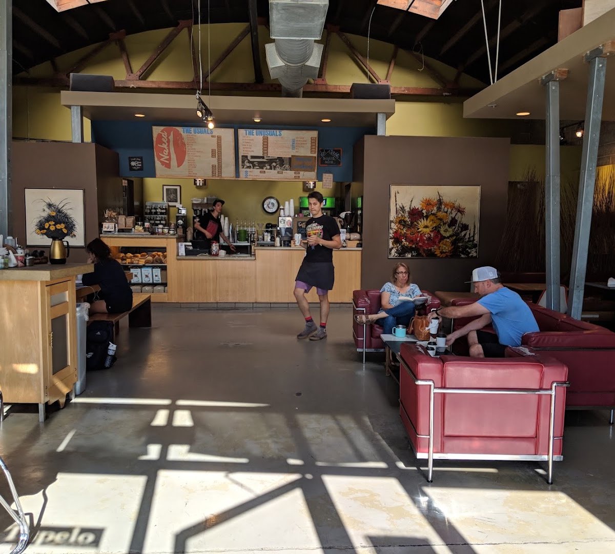 Interior of Tupelo Coffee & Roasting, specialty coffee shop in Sacramento