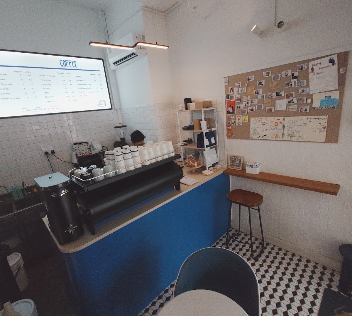 Interior of Agora Coffee, specialty coffee shop in Singapore