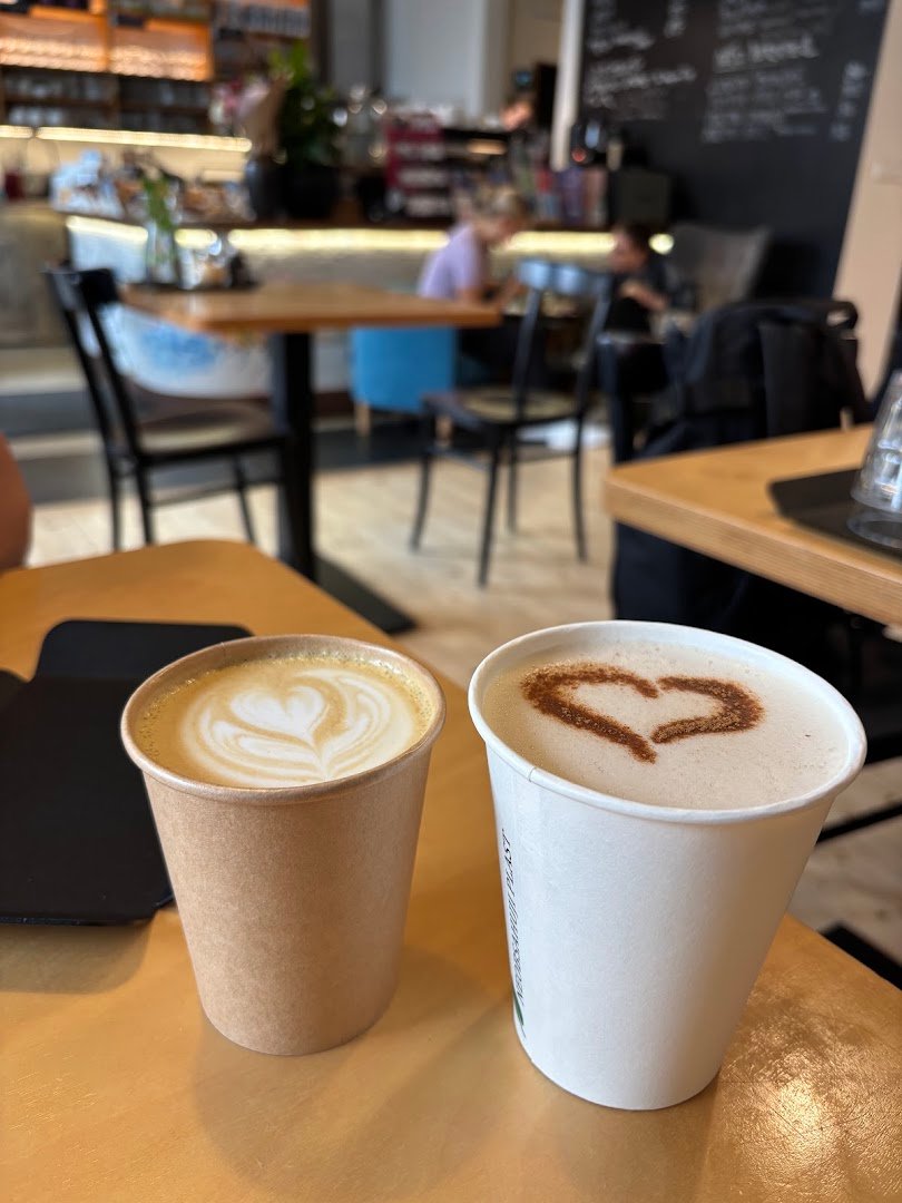 Coffee at Periferie Cafe, specialty coffee shop in Prague