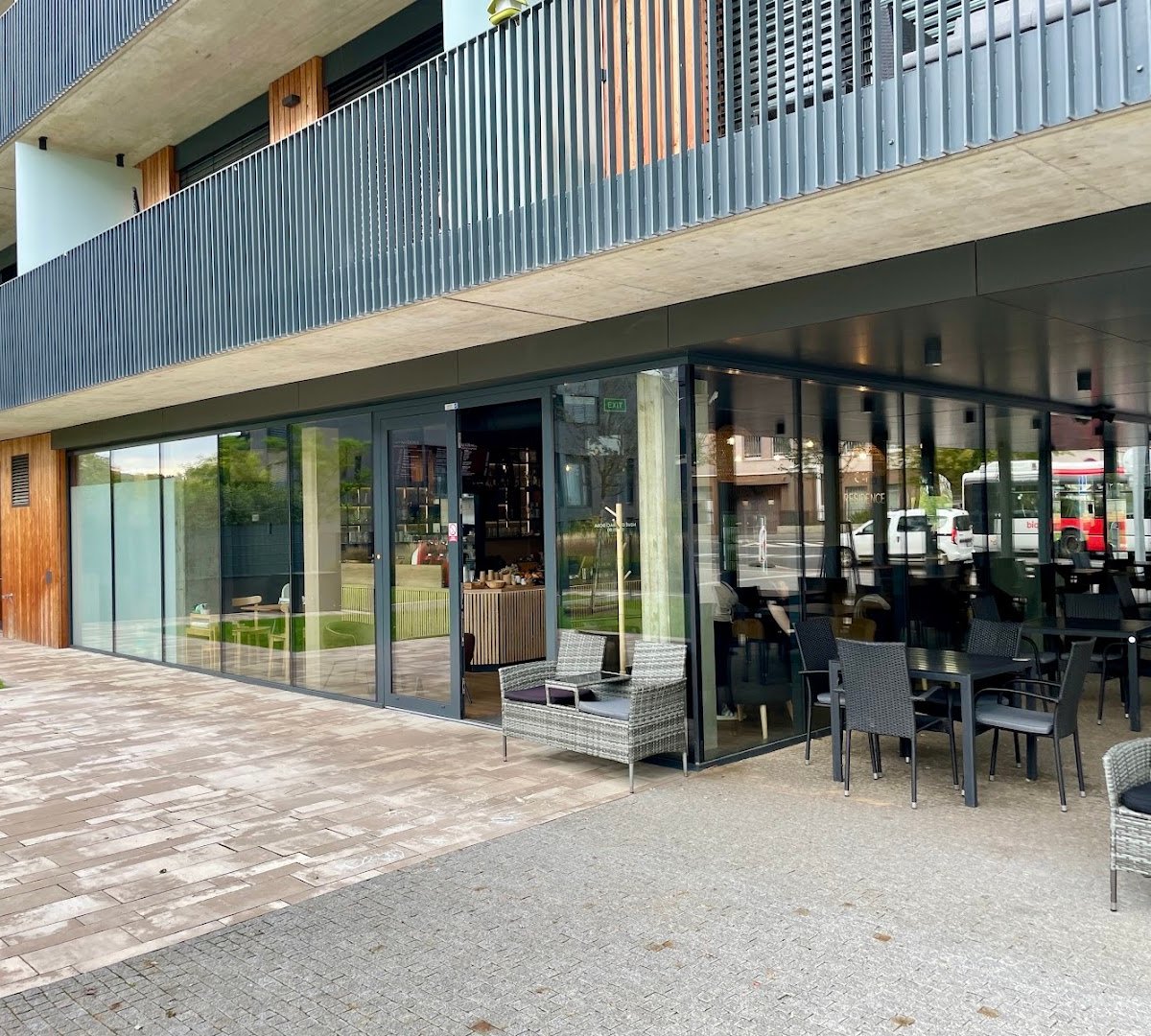 Storefront of Periferie Cafe, specialty coffee shop in Prague