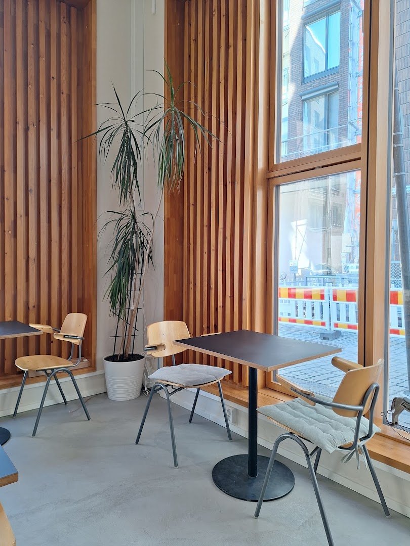 Interior of 18grams, specialty coffee shop in Helsinki