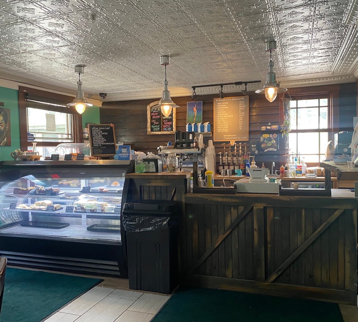 Interior of The Garden Cafe, specialty coffee shop in Pittsburgh