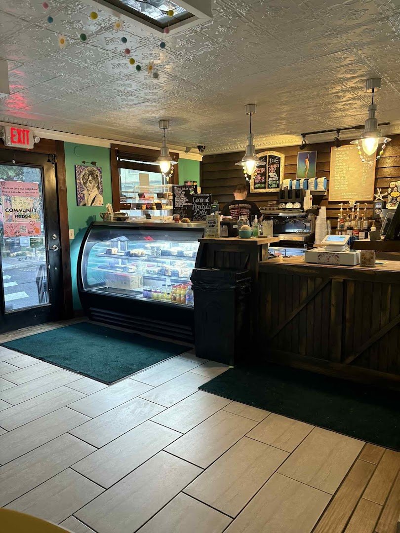 Interior of The Garden Cafe, specialty coffee shop in Pittsburgh