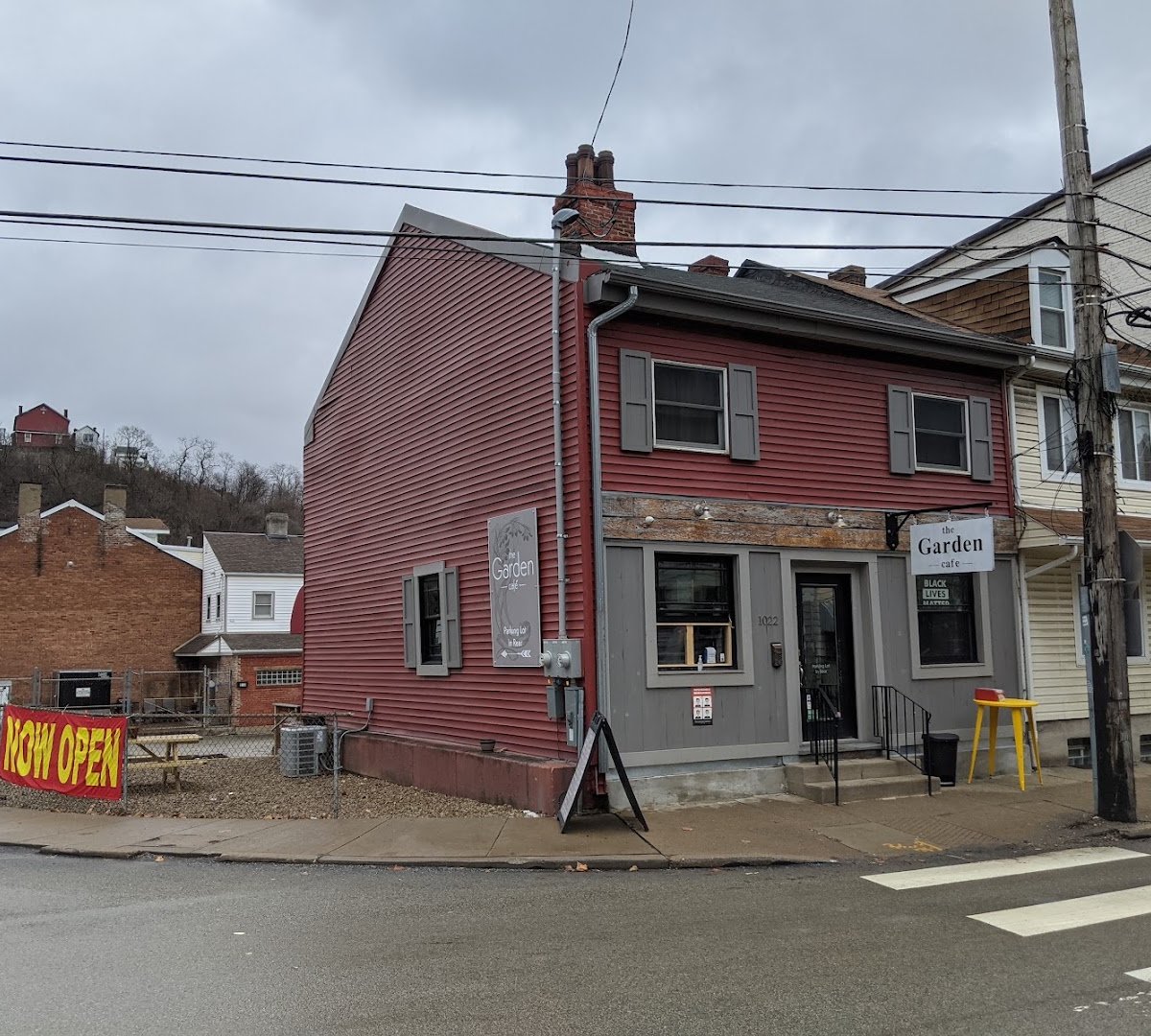 Storefront of The Garden Cafe, specialty coffee shop in Pittsburgh