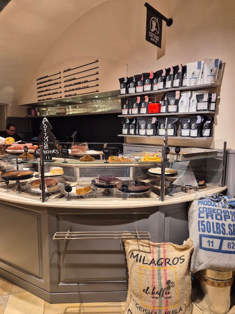 Interior of Cottage Roasters 1010, specialty coffee shop in Vienna