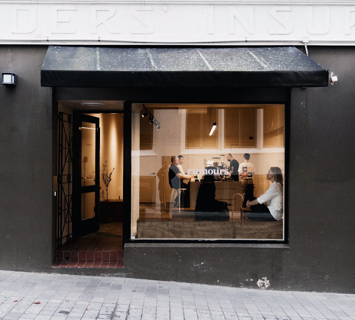 Storefront of Rumours Coffee, specialty coffee shop in Auckland