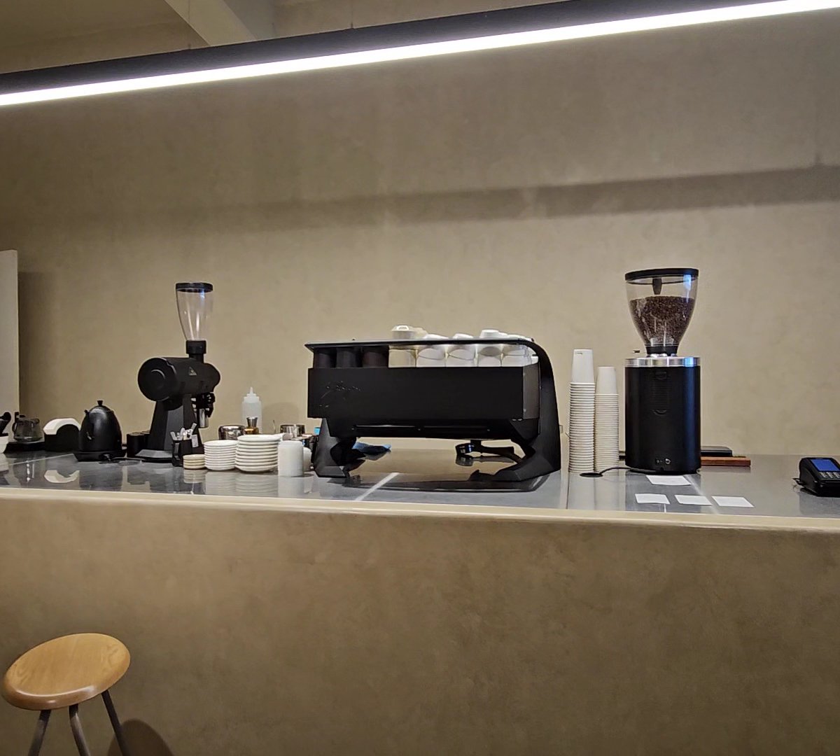 Interior of Rumours Coffee, specialty coffee shop in Auckland