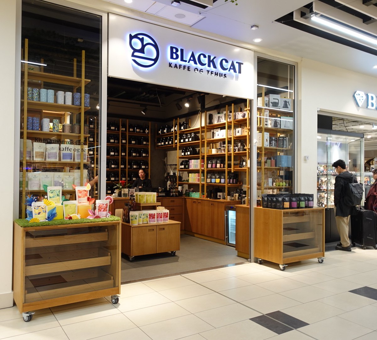 Storefront of Black Cat Kaffe og Tehus - Byporten, specialty coffee shop in Oslo