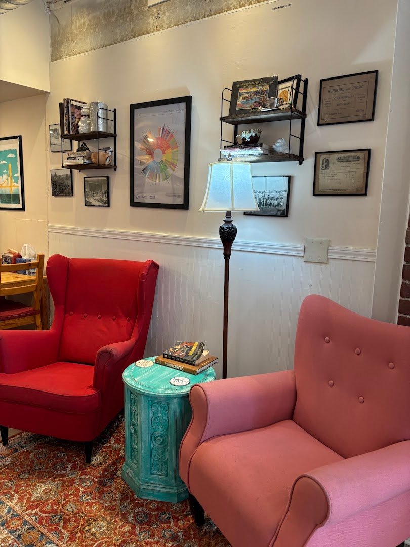 Interior of Hilltop Coffee & Tea, specialty coffee shop in Pittsburgh