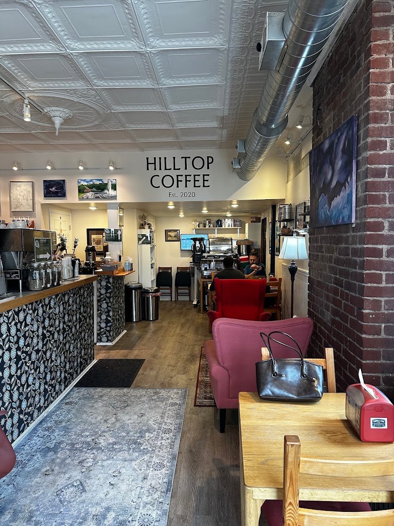 Interior of Hilltop Coffee & Tea, specialty coffee shop in Pittsburgh