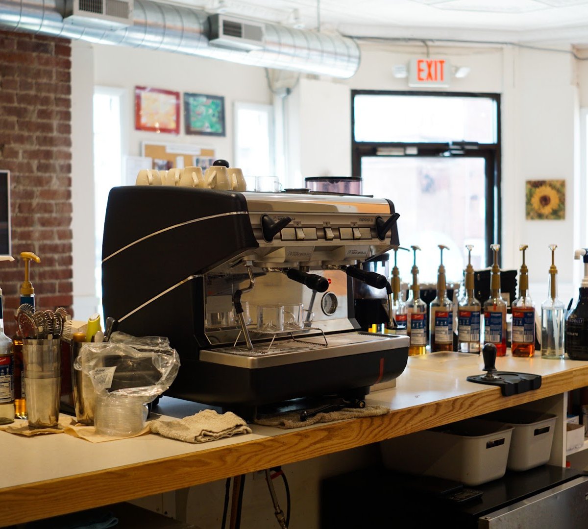 Interior of Hilltop Coffee & Tea, specialty coffee shop in Pittsburgh