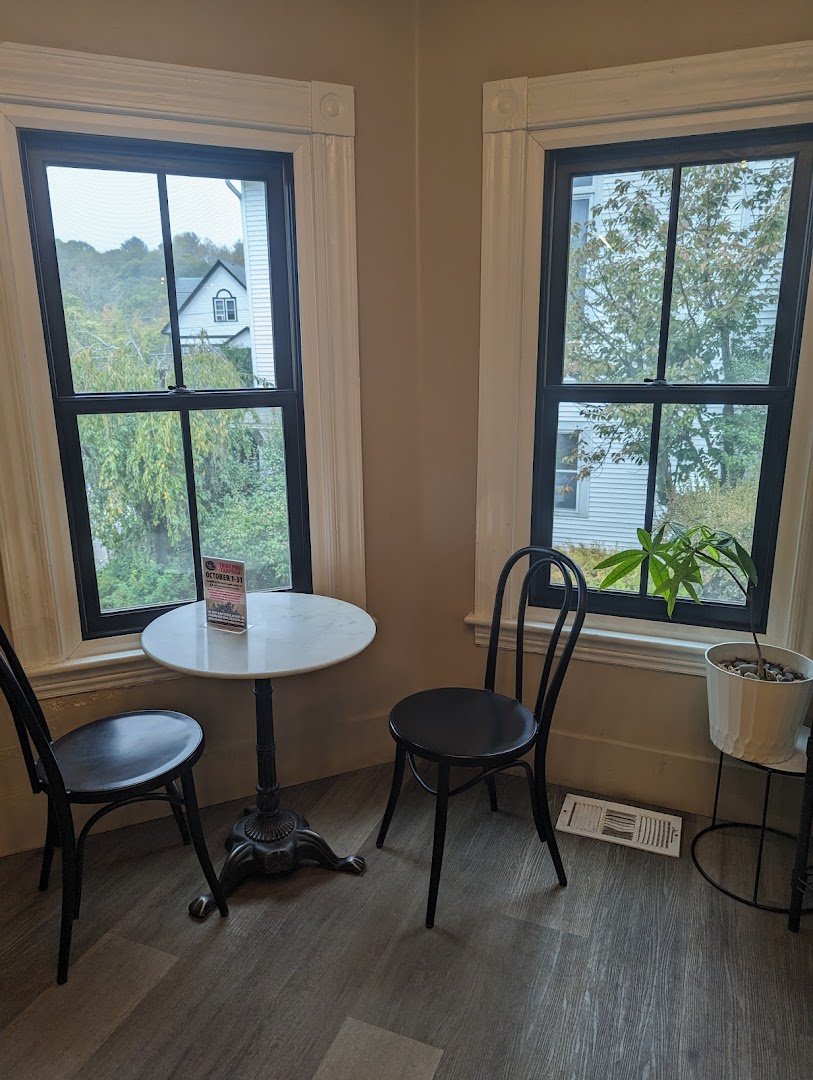 Interior of Sturbridge Coffee Roasters, specialty coffee shop in Worcester