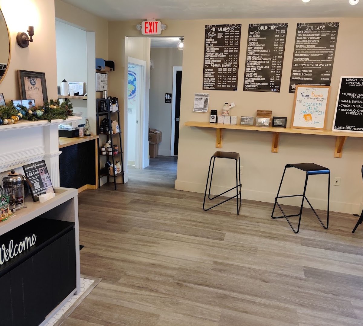 Interior of Sturbridge Coffee Roasters, specialty coffee shop in Worcester