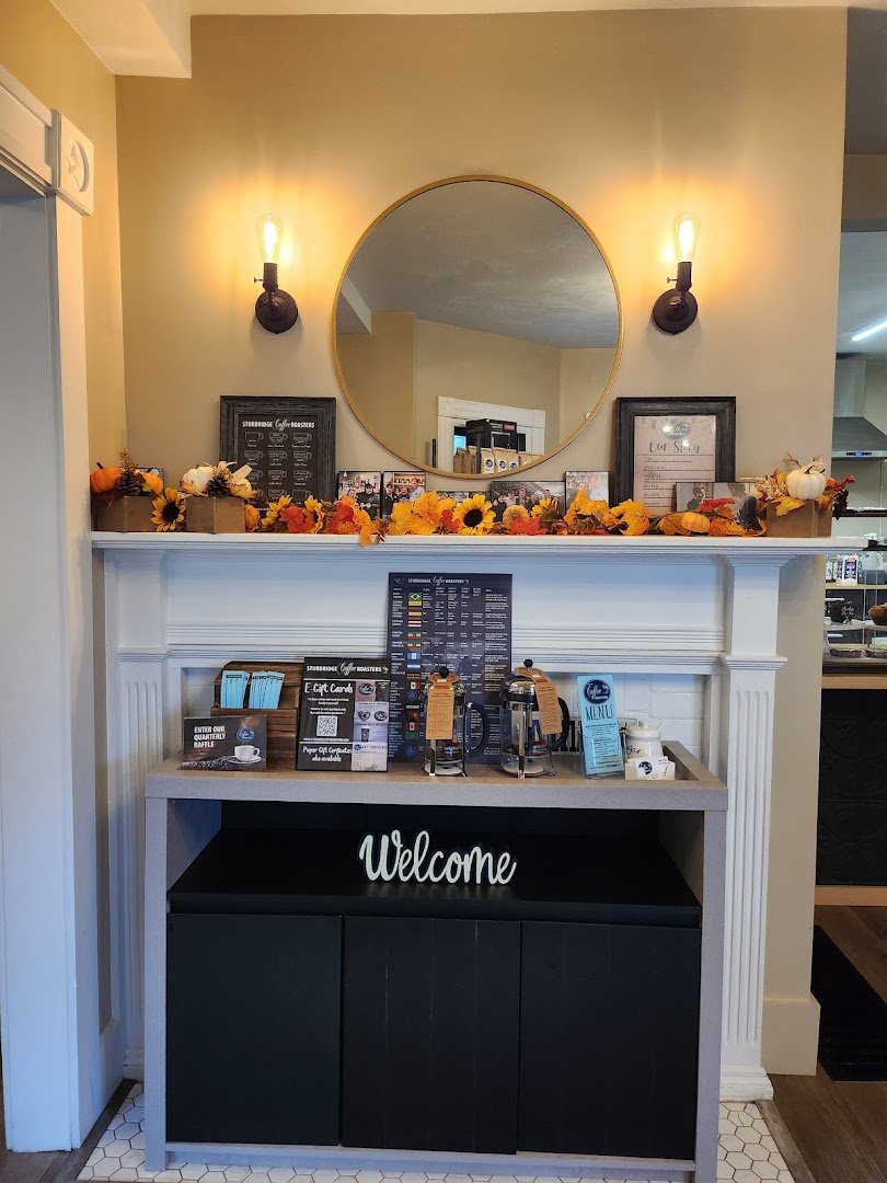 Interior of Sturbridge Coffee Roasters, specialty coffee shop in Worcester