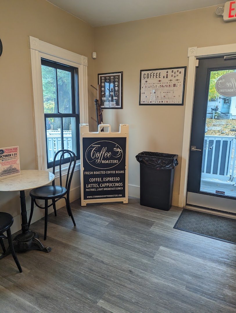 Interior of Sturbridge Coffee Roasters, specialty coffee shop in Worcester