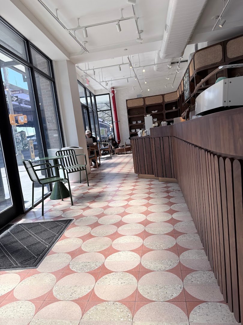 Interior of Kinship, specialty coffee shop in New York