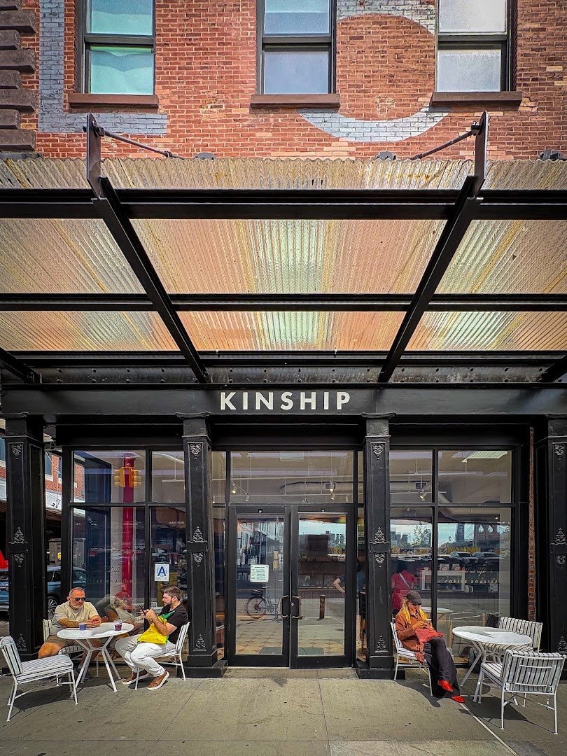 Storefront of Kinship, specialty coffee shop in New York