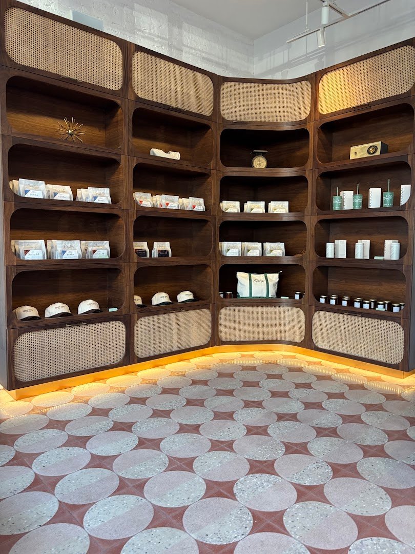 Interior of Kinship, specialty coffee shop in New York