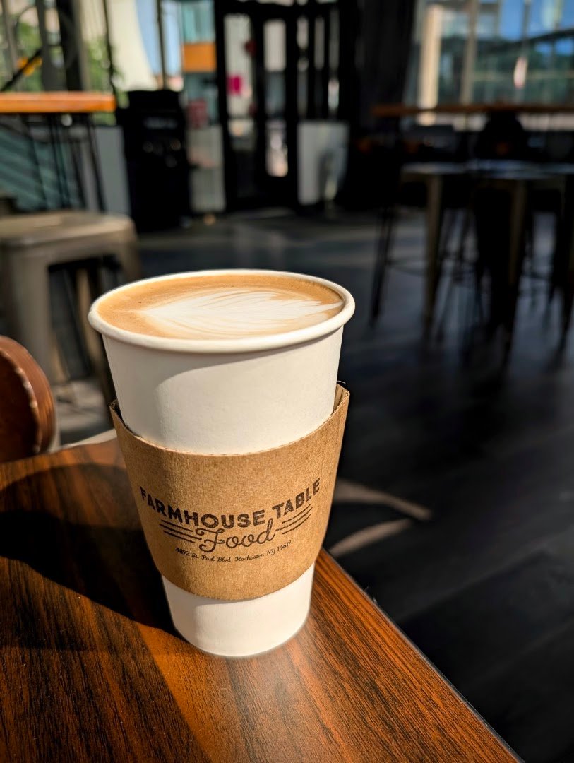 Coffee at Farmhouse Table Midtown, specialty coffee shop in Rochester
