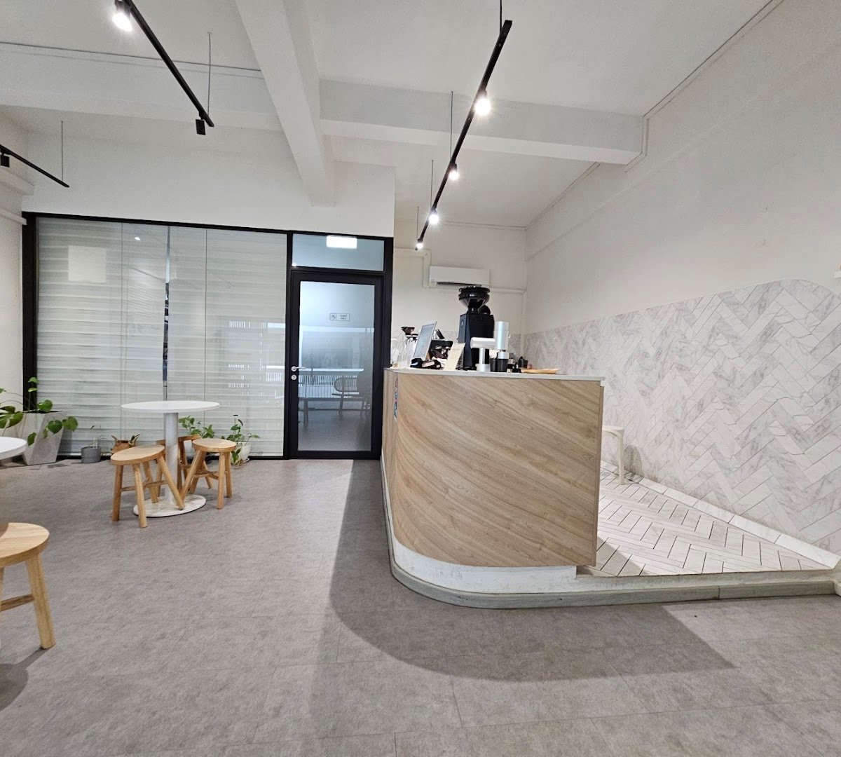 Interior of Zerah Coffee Roasters, specialty coffee shop in Singapore