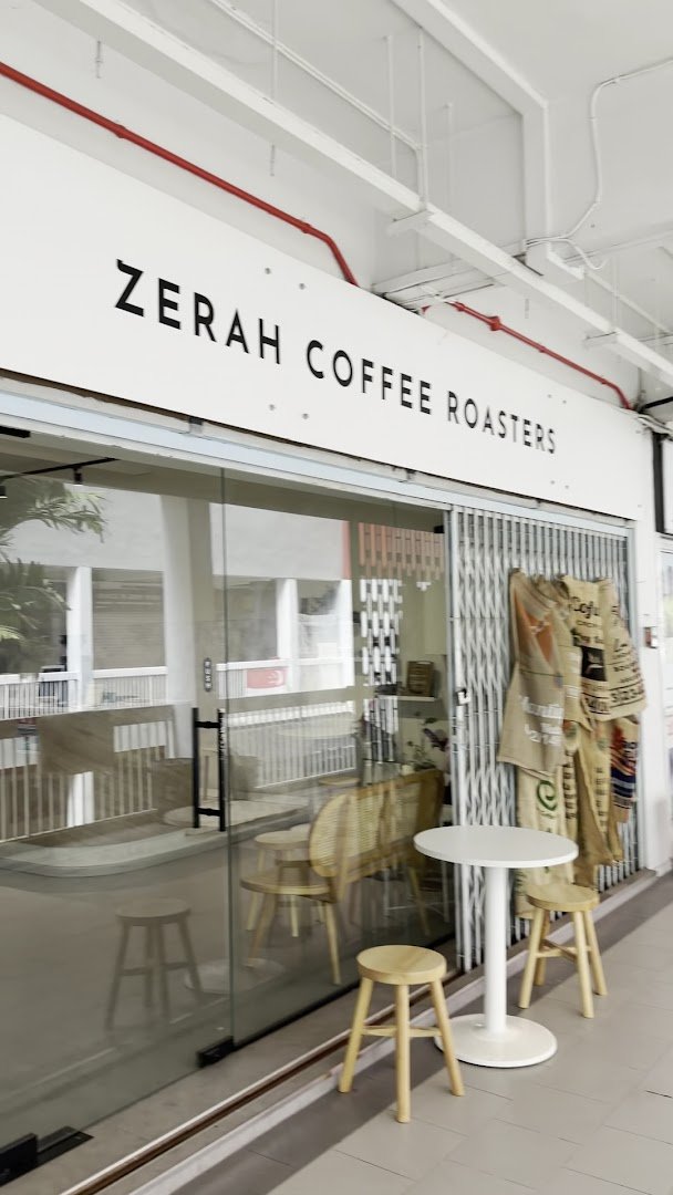 Storefront of Zerah Coffee Roasters, specialty coffee shop in Singapore