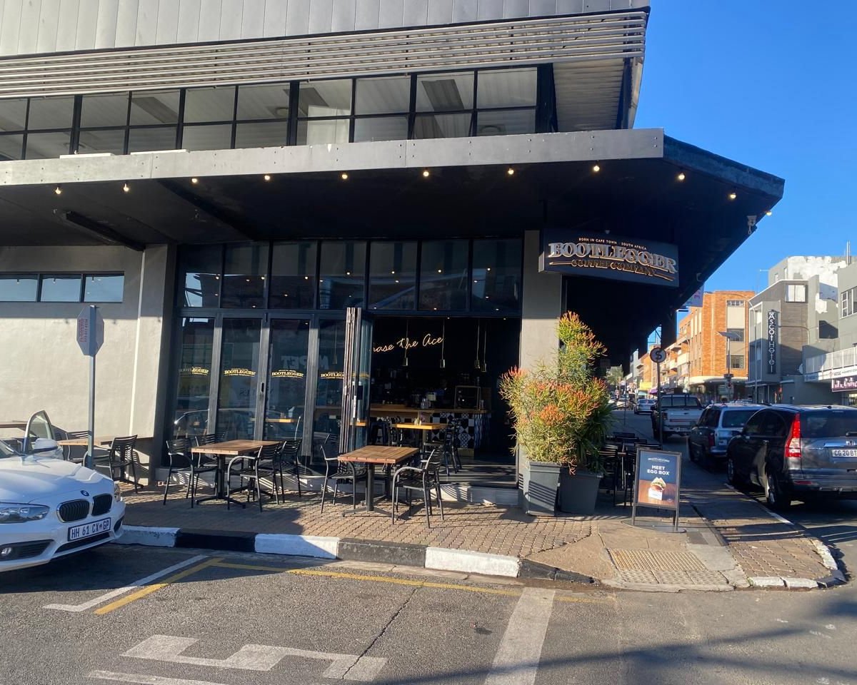 Storefront of Bootlegger Norwood Halaal, specialty coffee shop in Johannesburg