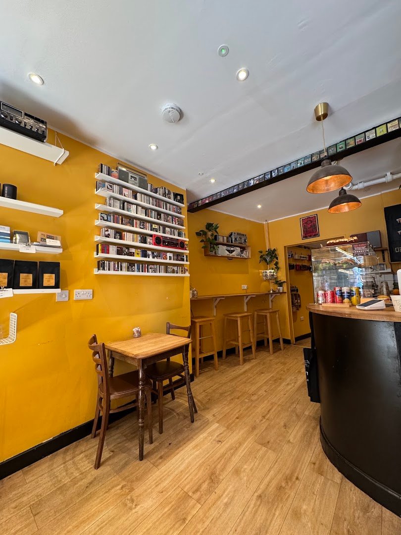Interior of Hideout Cafe, specialty coffee shop in Edinburgh