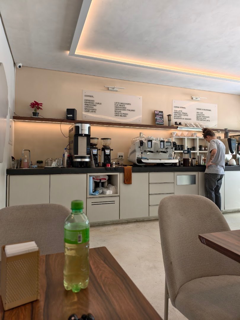 Interior of Sensory Coffee, specialty coffee shop in São Paulo