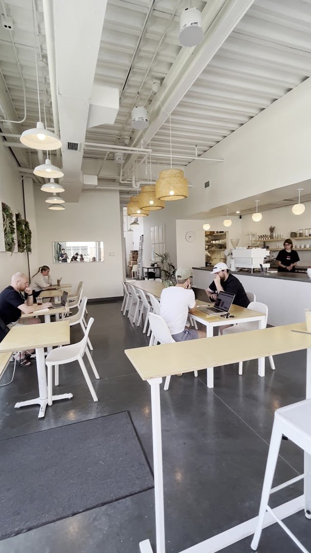 Interior of Rally Coffee Co., specialty coffee shop in Omaha