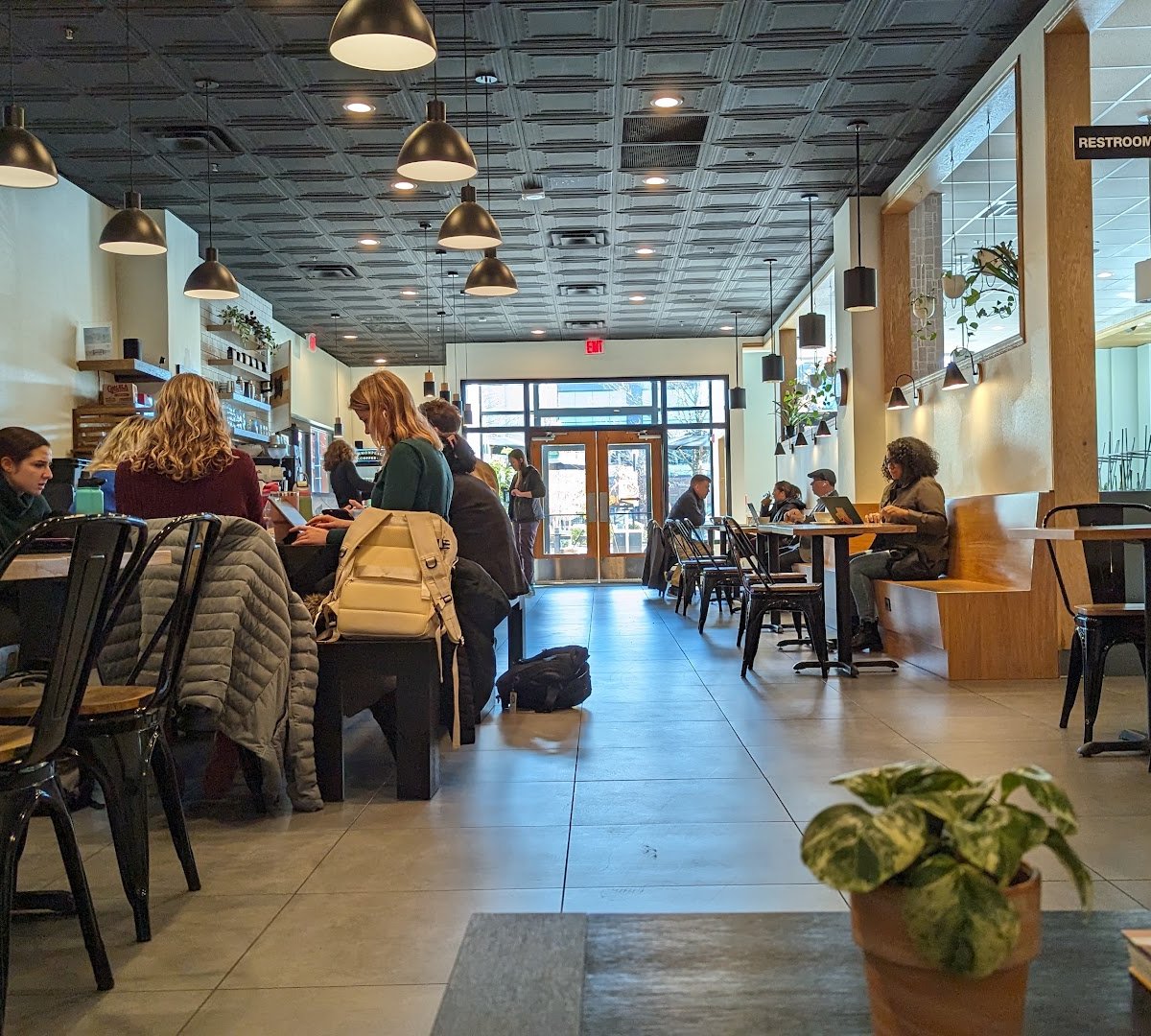 Interior of Commonplace Coffee, specialty coffee shop in Pittsburgh