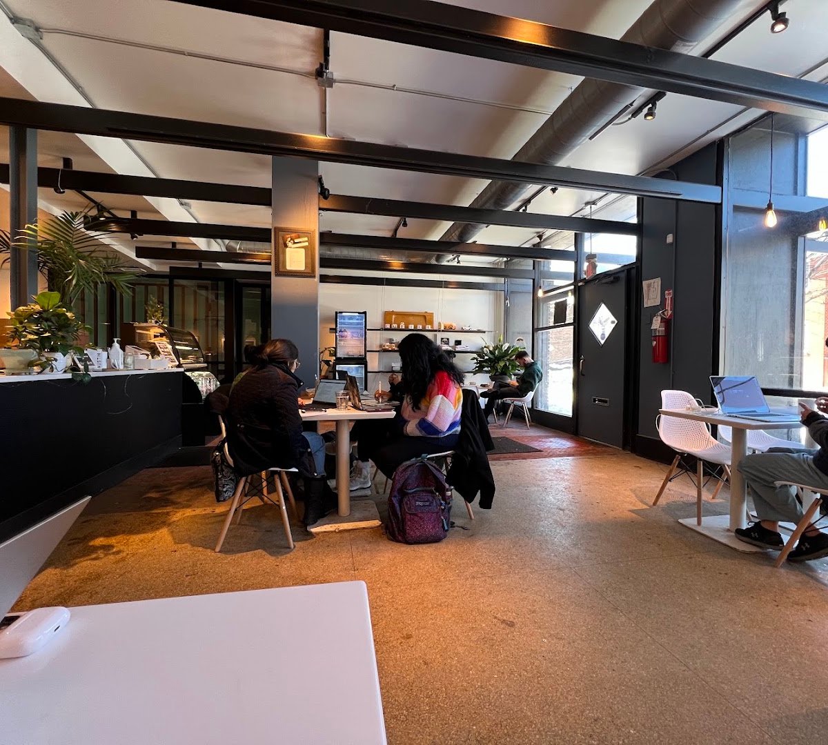 Interior of Blue Sky Brews, specialty coffee shop in Cleveland