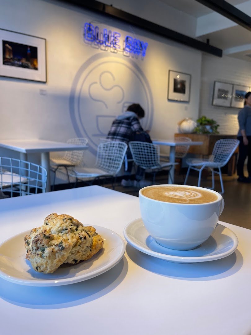 Coffee at Blue Sky Brews, specialty coffee shop in Cleveland