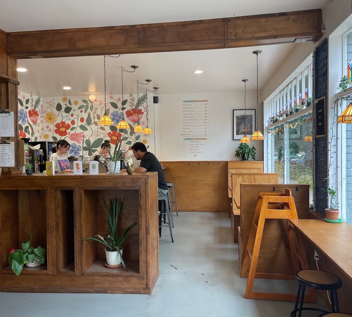 Interior of Tupi Coffee, specialty coffee shop in Sacramento