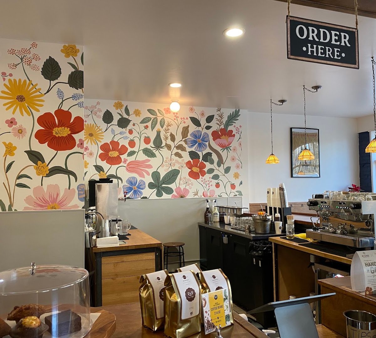 Interior of Tupi Coffee, specialty coffee shop in Sacramento