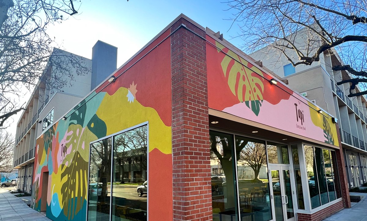 Storefront of Tupi Coffee, specialty coffee shop in Sacramento