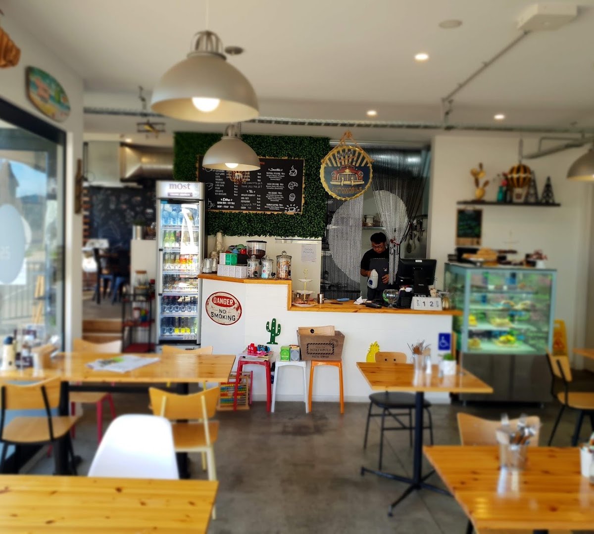 Interior of 25ml, specialty coffee shop in Auckland