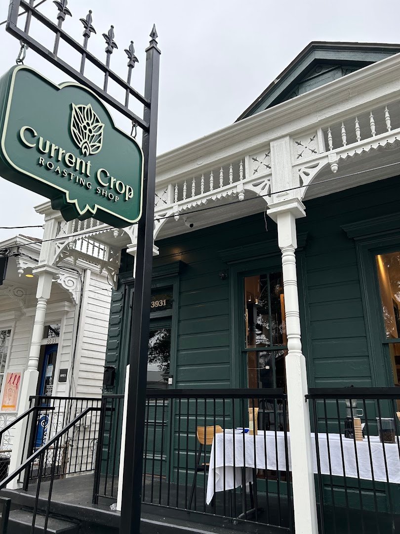 Storefront of Current Crop Roasting Shop, specialty coffee shop in New Orleans