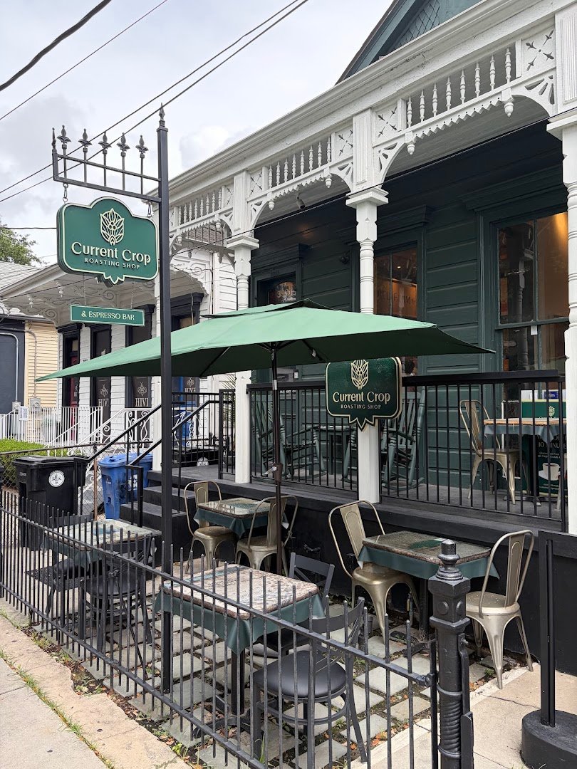 Storefront of Current Crop Roasting Shop, specialty coffee shop in New Orleans