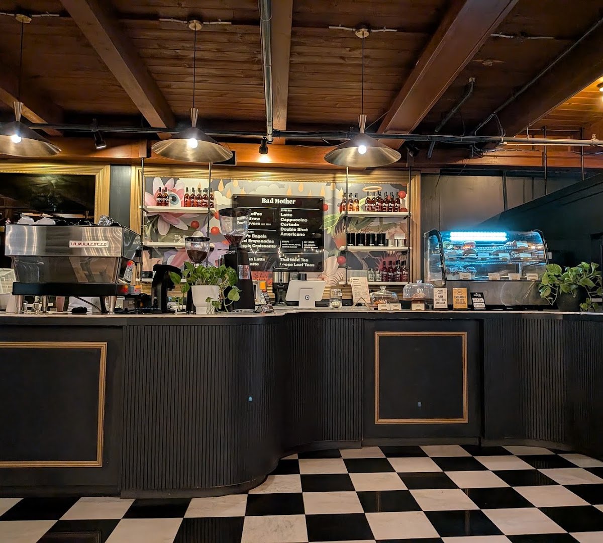 Interior of Bad Mother, specialty coffee shop in Tampa-St. Petersburg